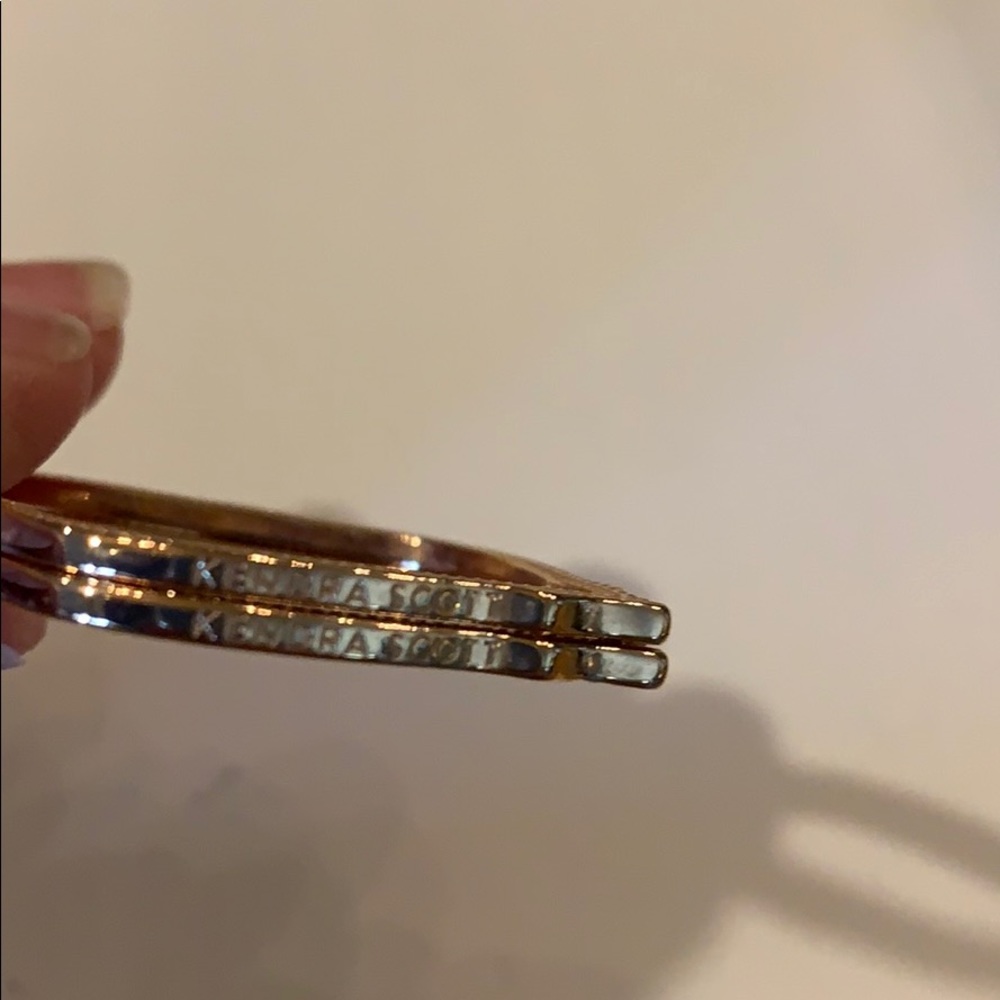 Rose gold Kendra Scott earrings. About 3 inches - Picture 2 of 3